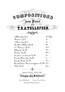 Partition complète, Valse, Op.27, D♭ major, Tellefsen, Thomas Dyke Acland