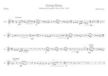 Partition cor (F), Going Home, Eb Major, Day, Matthew Brian