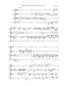 Partition complète, Bach ist tot, pour hautbois et cordes, Prelude and fugue in d