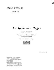 Partition orgue Score, La reine des anges, Cantique pour les fêtes de la T. S. Vierge Marie