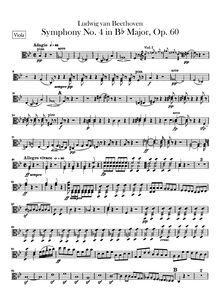 Partition altos, Symphony No.4, B♭ major, Beethoven, Ludwig van
