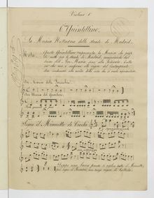 Partition violon 1, 6 corde quintettes, G.319-324, Boccherini, Luigi