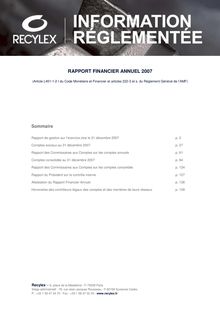 Rapport financier annuel 2007 (rectifié)
