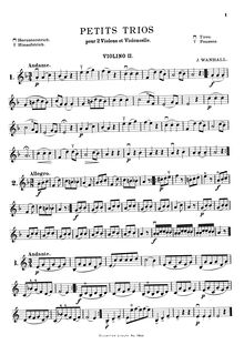 Partition violon 2, 15 Short Trios, 15 Petits Trios pour 2 Violons et Violoncelle