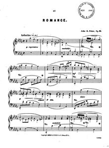 Partition complète, Romance, Op.39, Paine, John Knowles