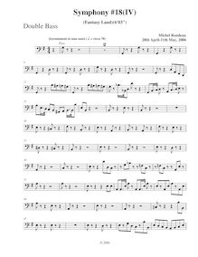 Partition Basses, Symphony No.18, B-flat major, Rondeau, Michel par Michel Rondeau