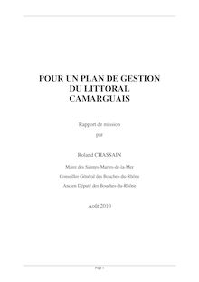 Pour un plan de gestion du littoral camarguais