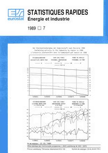 STATISTIQUES RAPIDES Énergie et industrie. 1989 7