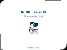 IN101 - cours 10 - 20 novembre 2009