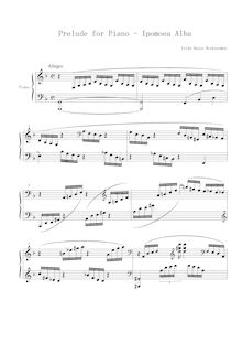 Partition complète, Prelude pour Piano, Ipomoea Alba, Isida, Kazue Rockzaemon