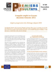 L’enquête emploi en Guyane deuxième trimestre 2012