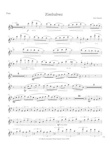 Partition flûte, Zimbabwe, E minor, Daniels Torres, Alexander Philip