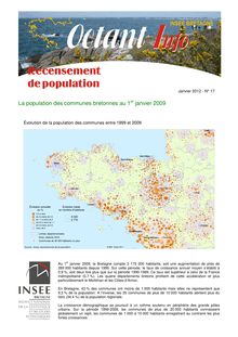 Bretagne : la population des communes au 1er janvier 2009 (Octant Info nº 17)