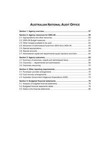 PBS 2005-06 - Agency Budget Statements - Australian National Audit  Office