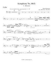 Partition violoncelles, Symphony No.40, Rondeau, Michel par Michel Rondeau