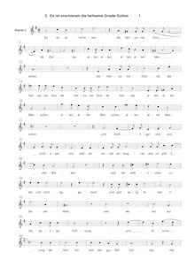 Partition Soprano 2 , partie, Geistliche Chor-Music, Op.11, Musicalia ad chorum sacrum, das ist: Geistliche Chor-Music, Op.11