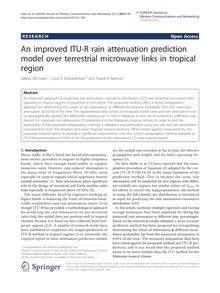 An improved ITU-R rain attenuation prediction model over terrestrial microwave links in tropical region