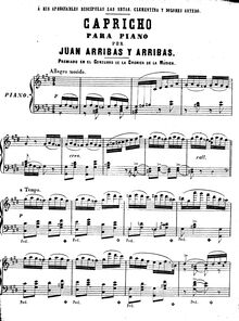 Partition complète, Capricho, C# minor, Arribas y Arribas, Juan
