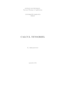 CALCUL TENSORIEL