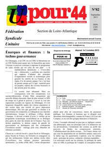 Journal de la section départementale de la FSU de la Loire-Atlantique n° 82 - Octobre 2013