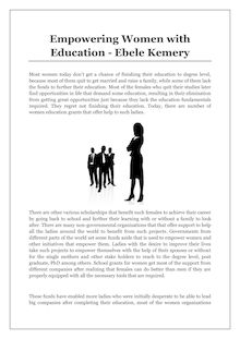 Empowering Women with Education - Ebele Kemery