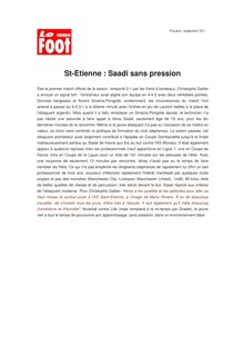 St-Etienne : Saadi sans pression