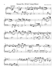 Partition Sonata R.20 en C♯ minor, clavier sonates R.11–20, Soler, Antonio