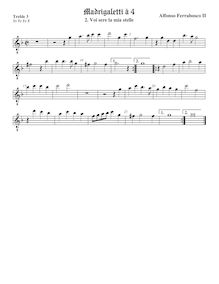 Partition viole de gambe aigue 3, octave aigu clef, Madrigaletti par Alfonso Ferrabosco Jr.