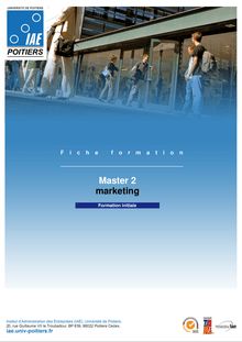 IAE - Master 2 Marketing du Design et du Packaging (Angoulême)
