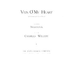 Partition complète (G Major: haut voix et piano), Vein o My Heart