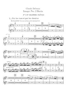 Partition flûte 1/2, Piccolo/flûte 3, Images, Debussy, Claude