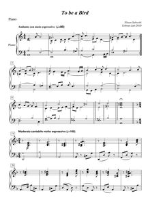 Partition Piano, To Be a Bird, Trio for Flute, Clarinet in B♭ & Piano