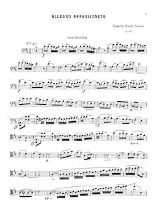 Partition de piano et partition de violoncelle, Allegro Appassionato