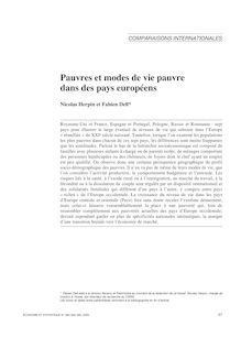 Pauvres et modes de vie pauvre dans des pays européens - article ; n°1 ; vol.383, pg 47-74