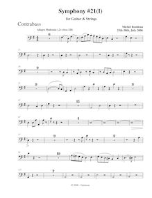 Partition Basses, Symphony No.21, G major, Rondeau, Michel par Michel Rondeau