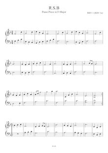 Partition complète, Piano Piece, F major, RSB