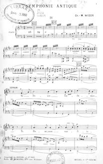 Partition choral , partie, Symphonie antique, Widor, Charles-Marie