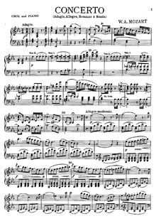 Partition de piano, hautbois Concerto en E-flat major