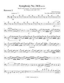 Partition basson 1, Symphony No.34, F major, Rondeau, Michel
