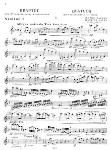 Partition violon 1, corde quatuor, Quatuor à cordes, F major, Ravel, Maurice
