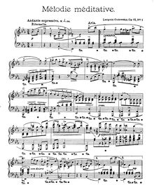 Partition complète, 3 pièces, Op.15, Godowsky, Leopold