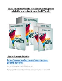 Easy Funnel Profits review & Easy Funnel Profits $22,600 bonus-discount