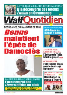 Walf Quotidien n°9154 - Du lundi 3 octobre 2022