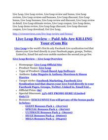 Live Leap review - 65% Discount and FREE $14300 BONUS