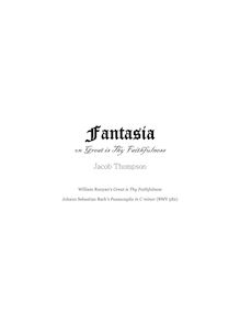 Partition complète, Fantasia, Great is Thy Faithfulness, Thompson, Jacob