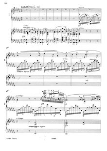 Partition , Larghetto (Two-partition de piano, complete), Concerto pour piano et orchestre en F minor, op. 16