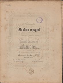 Partition complète, Introduction et rondeau espagnol, A major, Fesca, Alexander