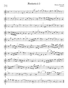 Partition ténor viole de gambe (octave aigu clef), Fantazias et en Nomines