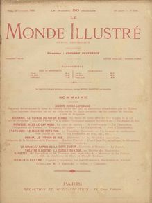 LE MONDE ILLUSTRE  N° 2485 du 12 novembre 1904
