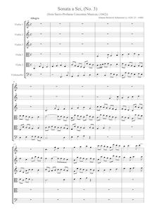 Partition complète, Sacro-profanus concentus musicus fidium aliorumque instrumentorum par Johann Heinrich Schmelzer